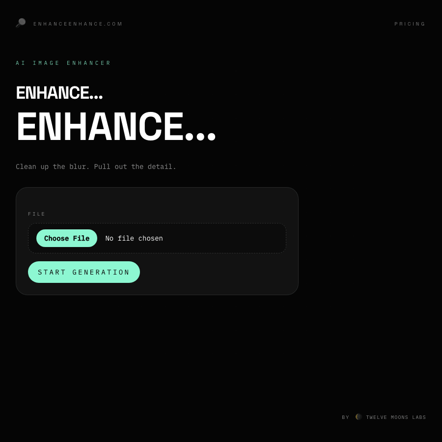 enhanceenhance.com landing page preview