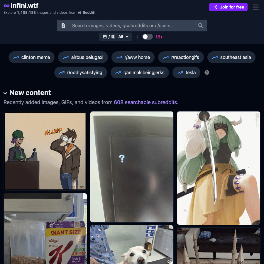infini.wtf landing page preview